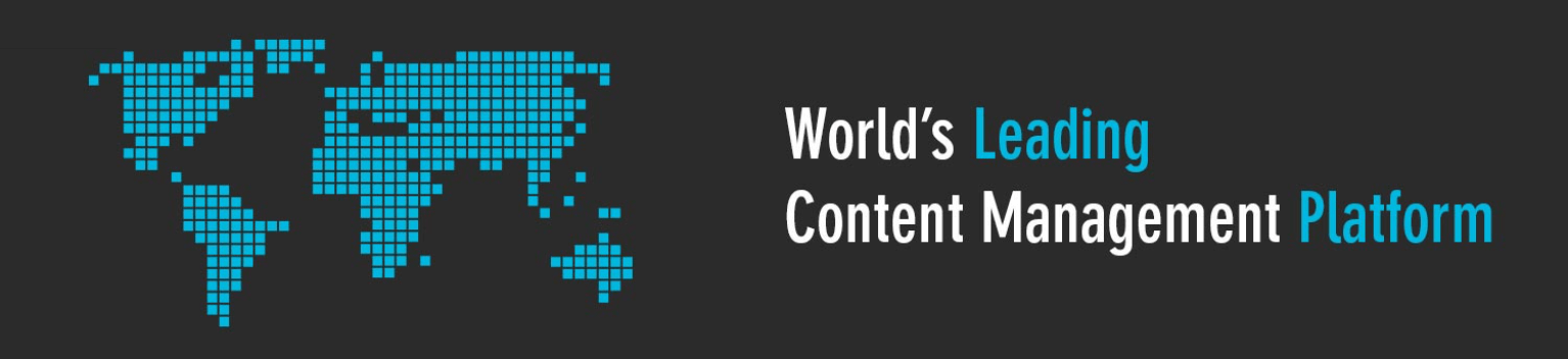 Website banner world leading content management platform